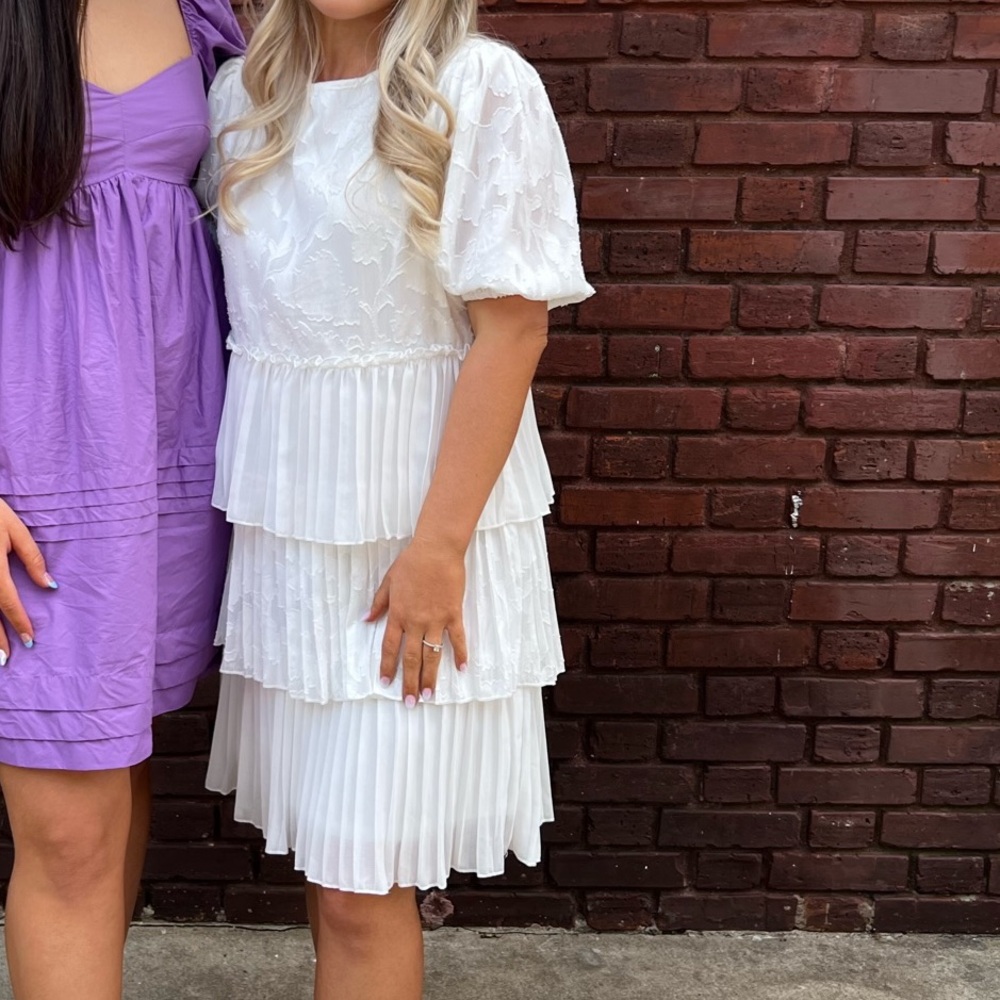 White Ruffle Dress - Picture 2 of 2